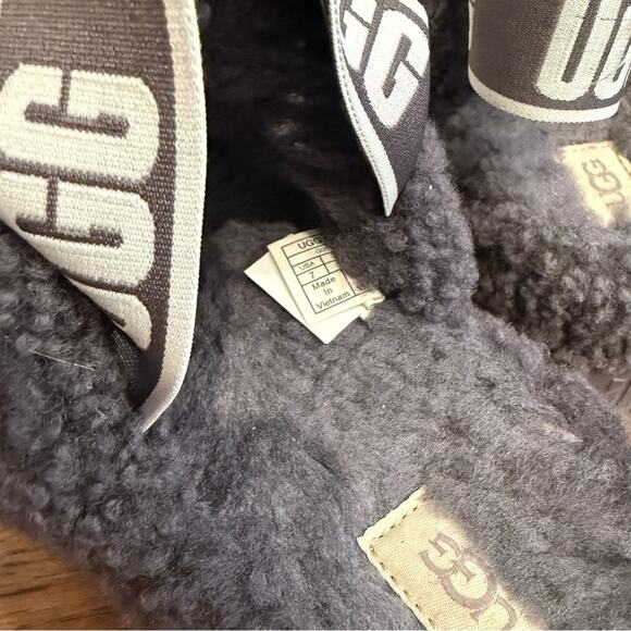 UGG Fluffy Platform Sandals in Charcoal - Picture 4 of 6